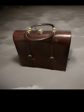Vintage Areitio Box Purse/briefcase/50s-60s/13x11x 3.5